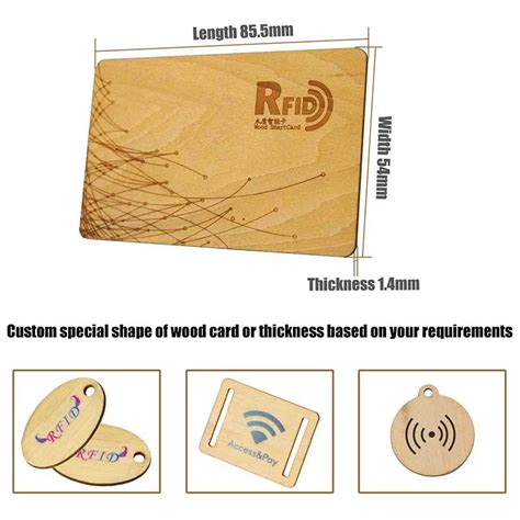 custom bamboo rfid card|rfid wooden card.